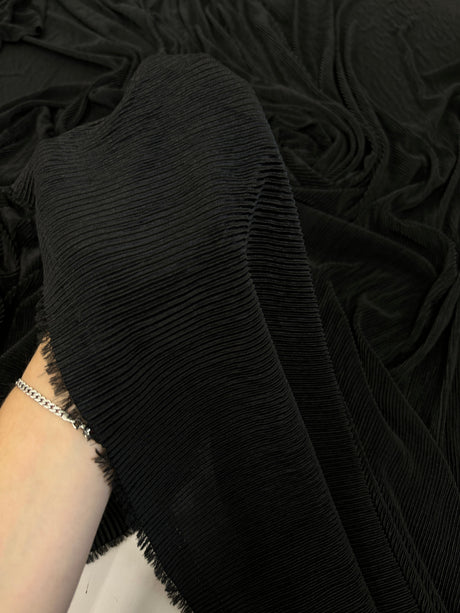 Black Pleated Knit