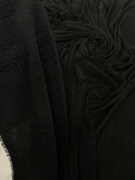 Black Pleated Knit