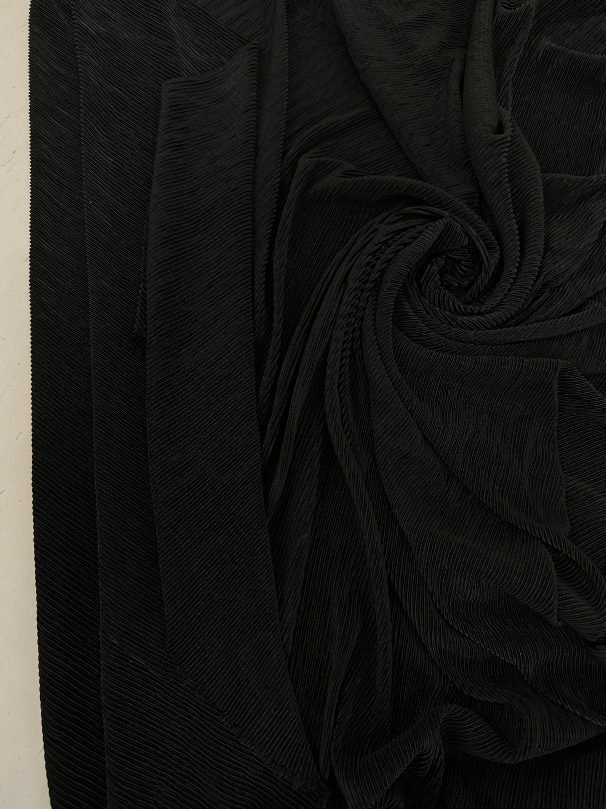 Black Pleated Knit