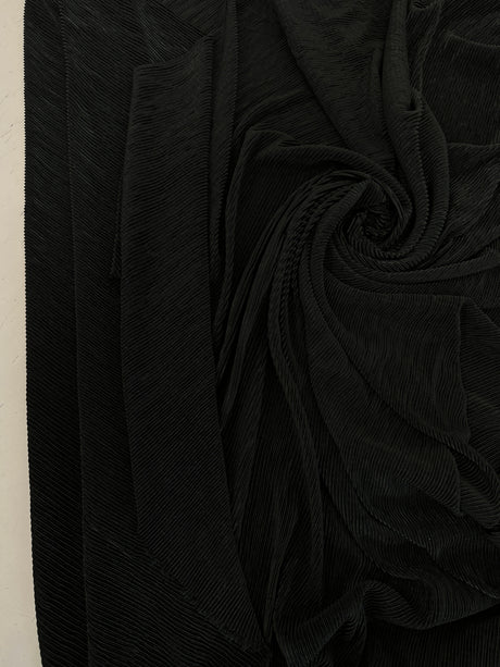 Black Pleated Knit