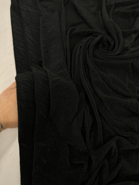 Black Pleated Knit