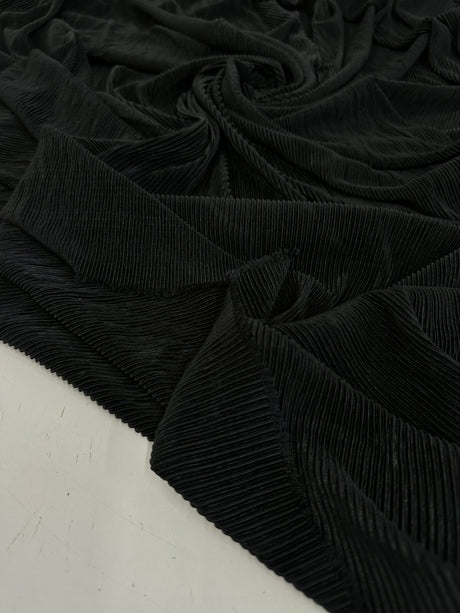 Black Pleated Knit