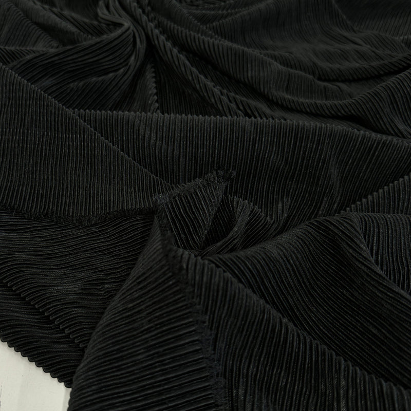 Black Pleated Knit