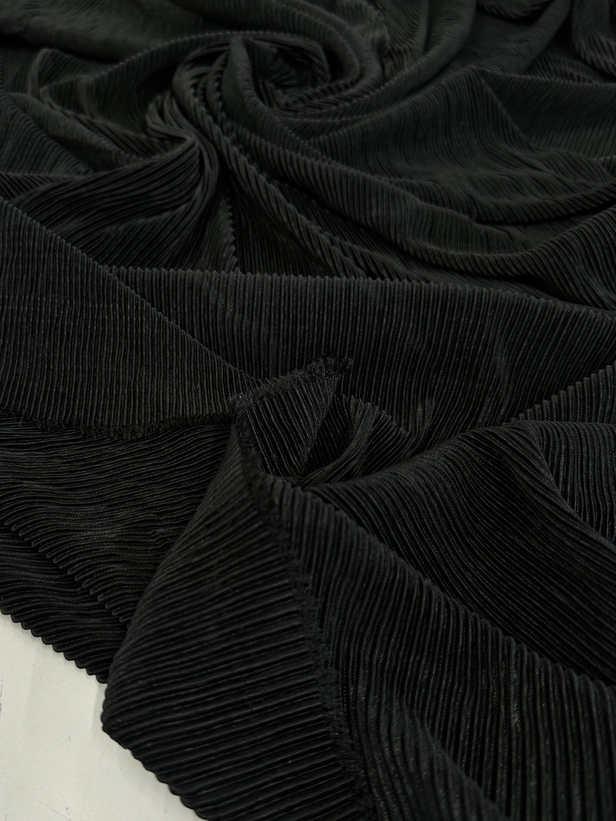 Black Pleated Knit