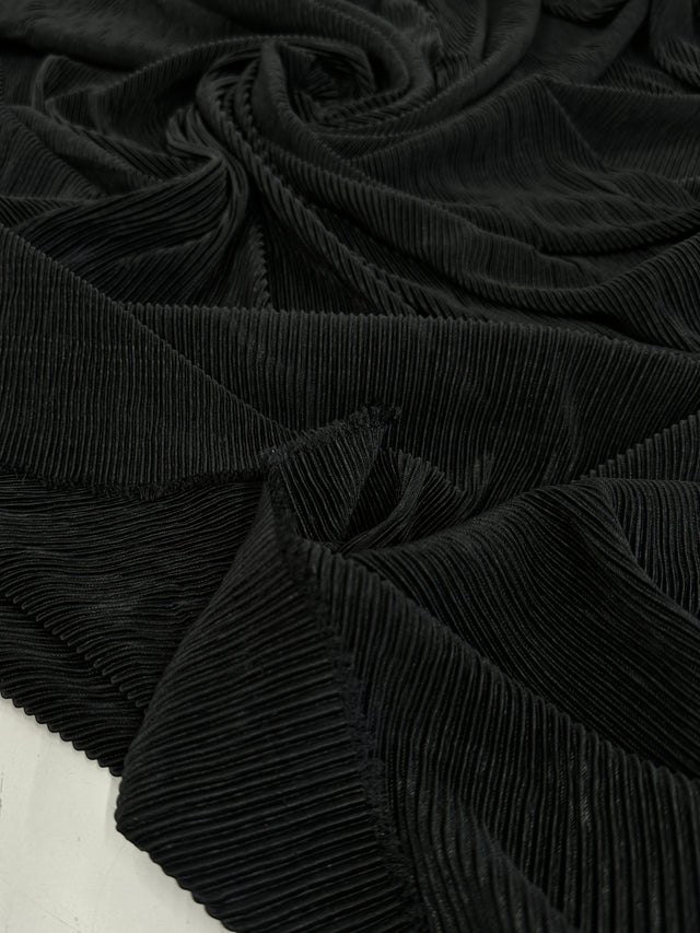 Black Pleated Knit