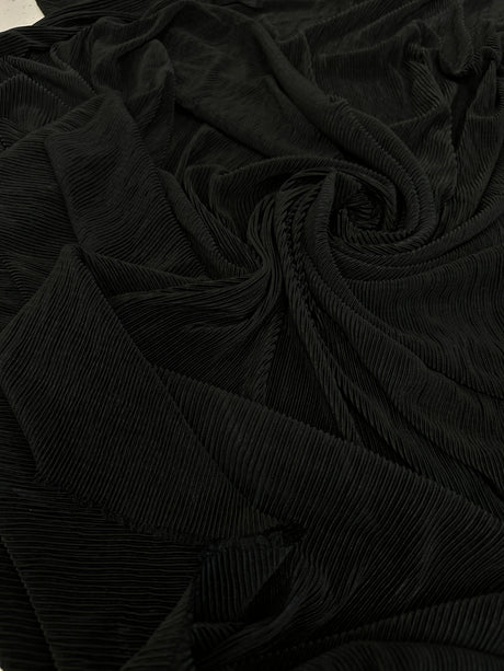 Black Pleated Knit