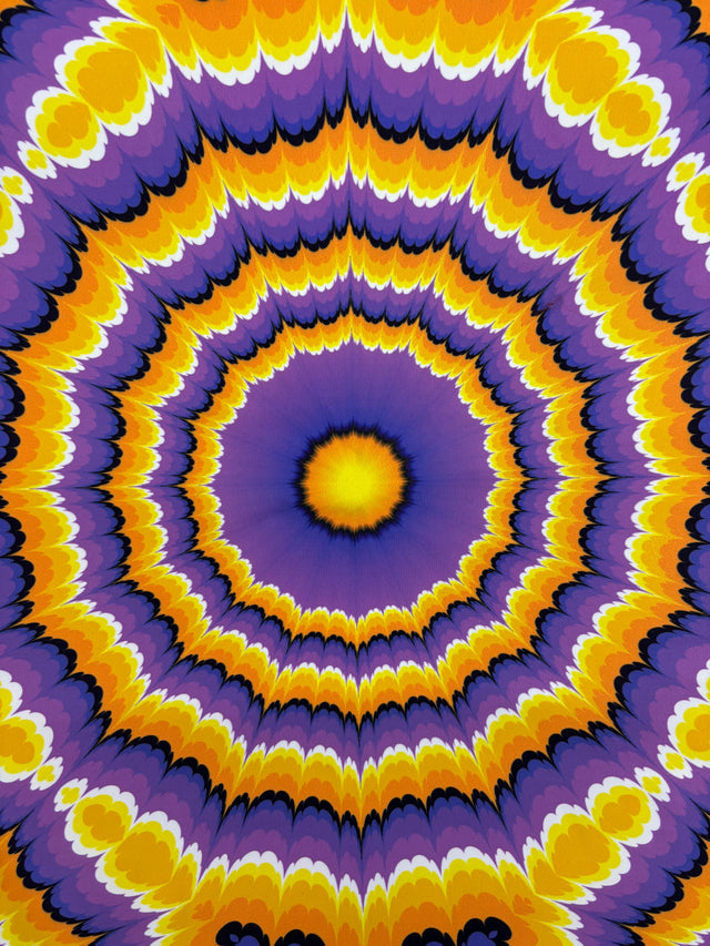 Purple Tie-Dye Illusion Spandex Fabric - Purple Tie-Dye, 58"/60" Width (1 Yard)