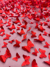 3D Butterfly Lace Red
