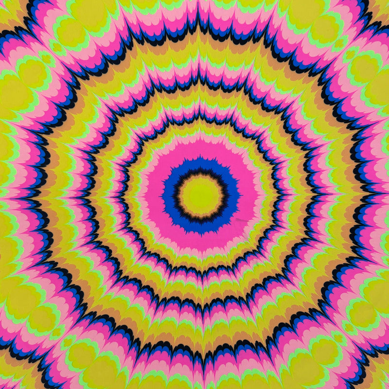 Yellow Tie-Dye Illusion Spandex Fabric - Yellow Tie-Dye, 58"/60" Width (1 Yard)