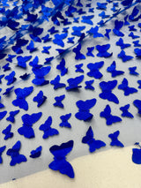 Royal Blue 3D Butterfly Lace