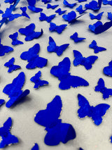 Royal Blue 3D Butterfly Lace