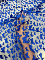 Royal Blue 3D Butterfly Lace