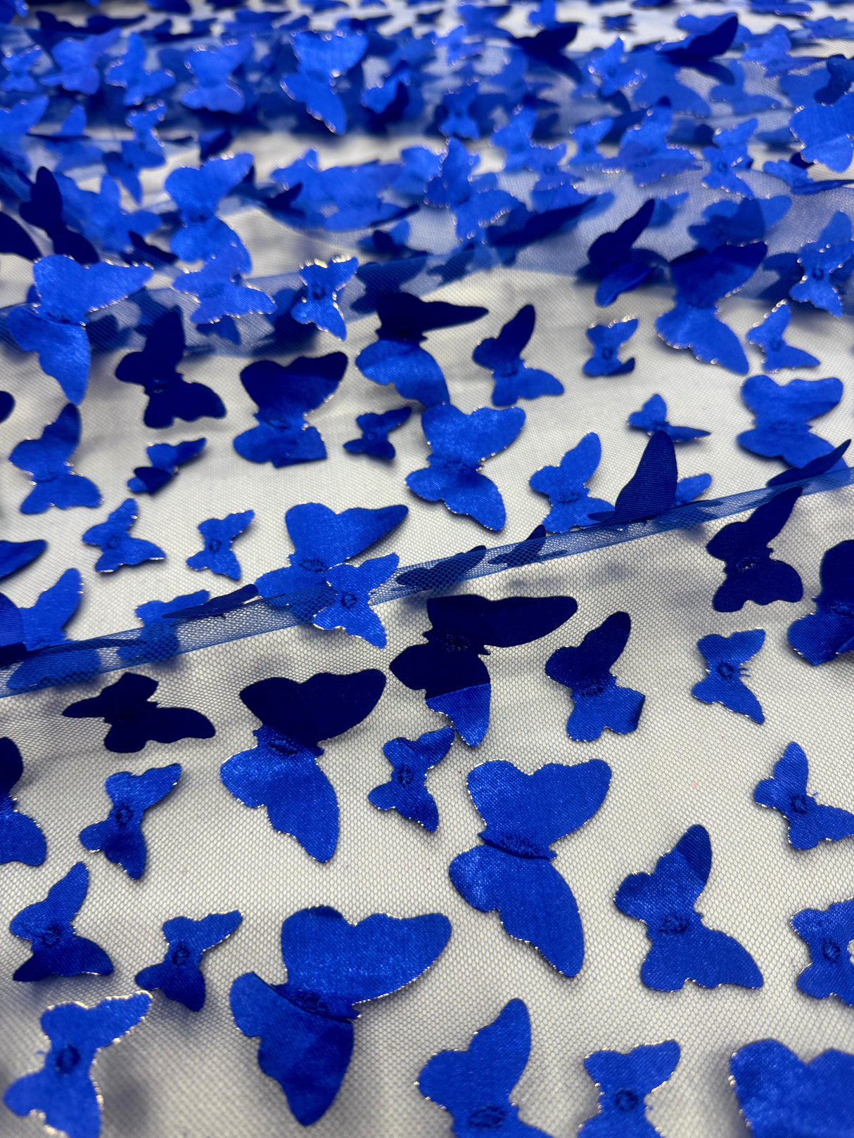 Royal Blue 3D Butterfly Lace