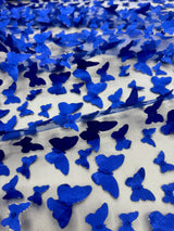 Royal Blue 3D Butterfly Lace