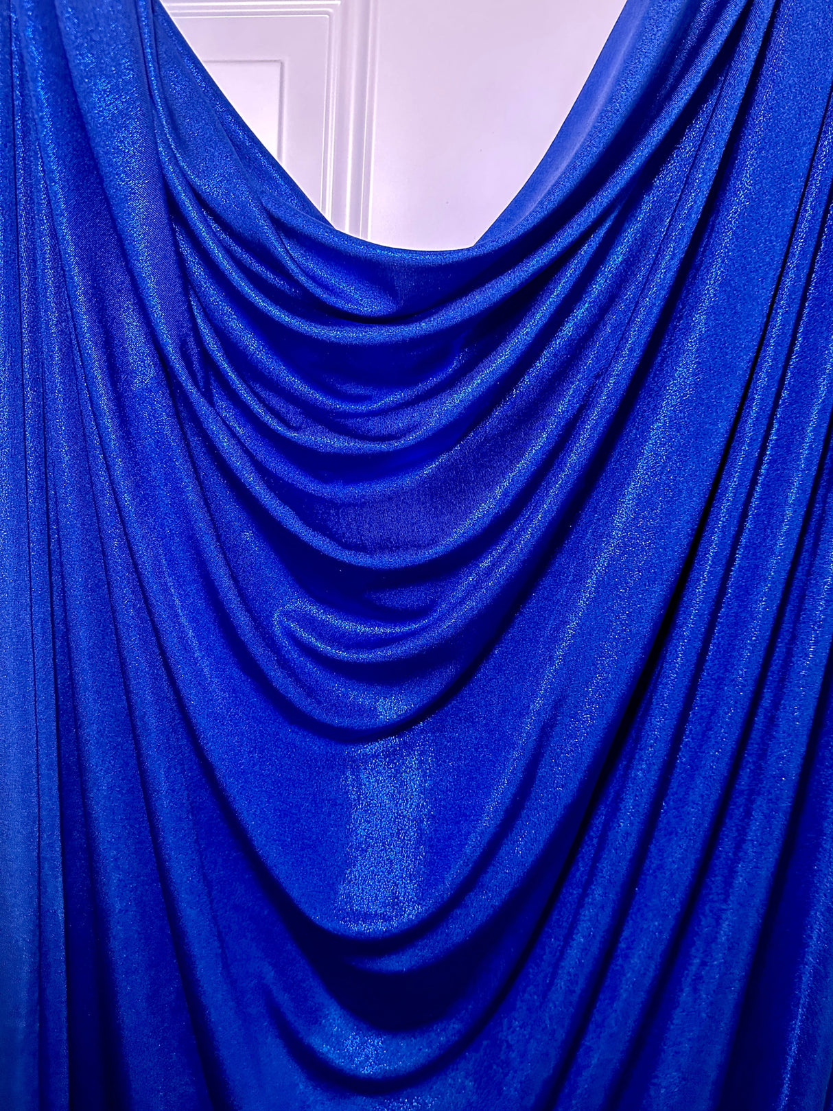 Shiny Foiled Jersey Royal Blue