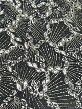 Silver Art Deco Mirror Sequin Lace
