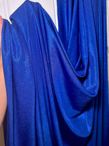 Shiny Slinky Foiled Jersey Royal Blue