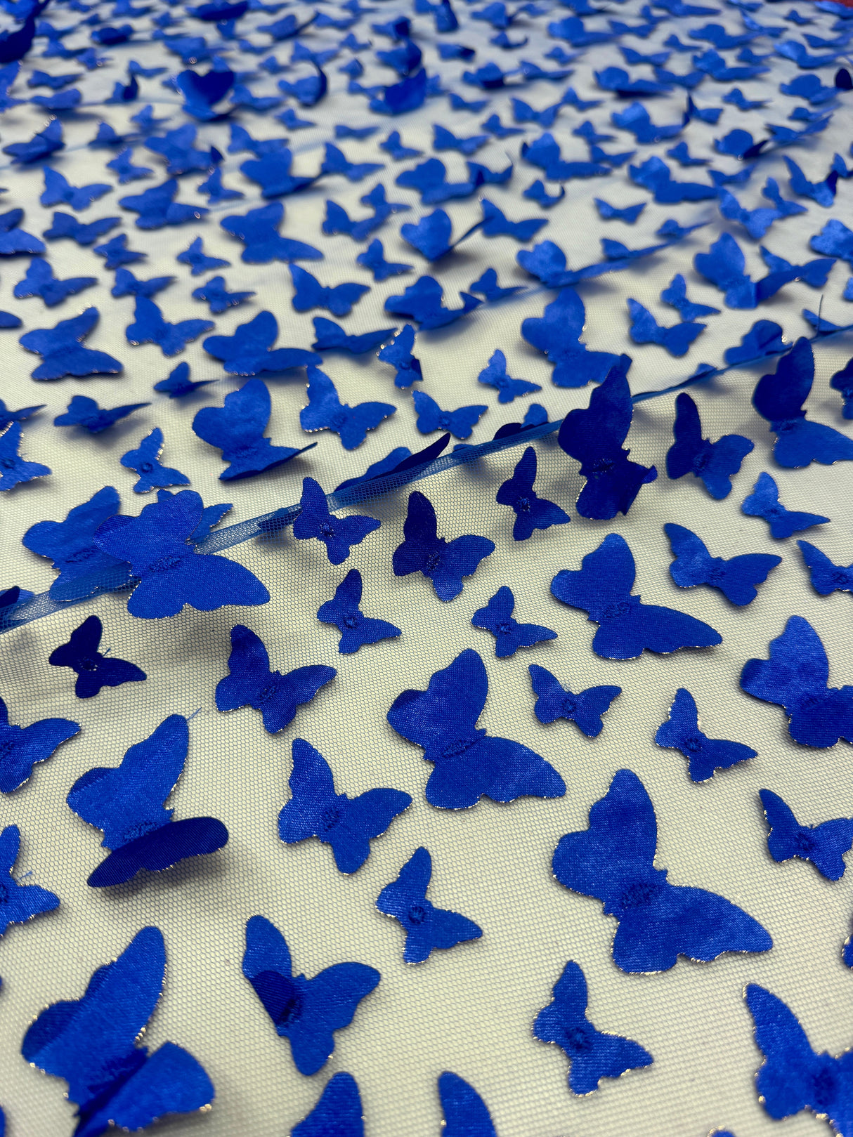 Royal Blue 3D Butterfly Lace