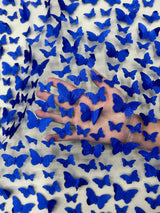 Royal Blue 3D Butterfly Lace