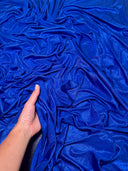 Shiny Slinky Foiled Jersey Royal Blue