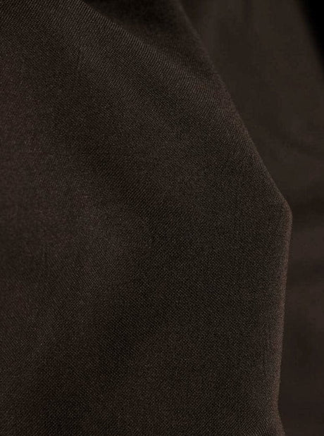 Dark Brown Poly Poplin