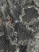 Silver Art Deco Mirror Sequin Lace