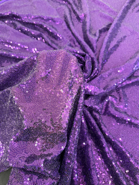 Stretch Sequin Mesh Purple