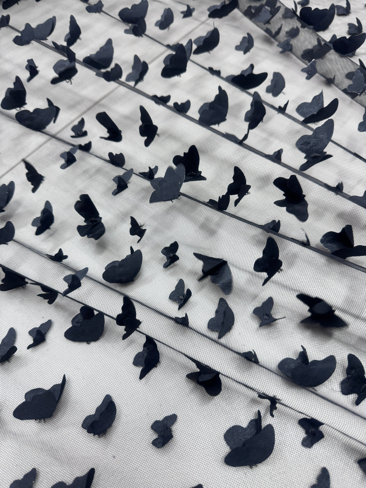 Black 3D Butterfly Lace