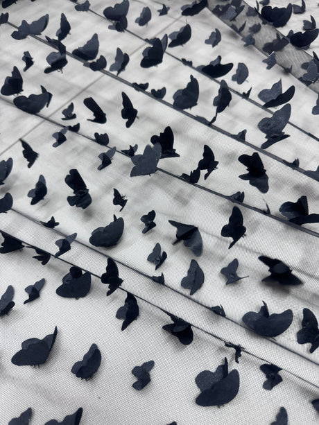Black 3D Butterfly Lace
