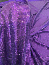 Stretch Sequin Mesh Purple