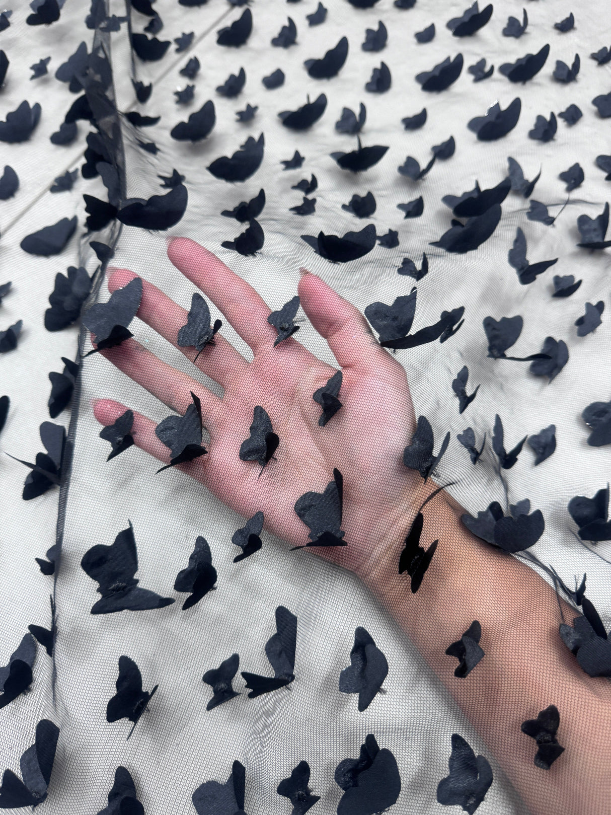 Black 3D Butterfly Lace