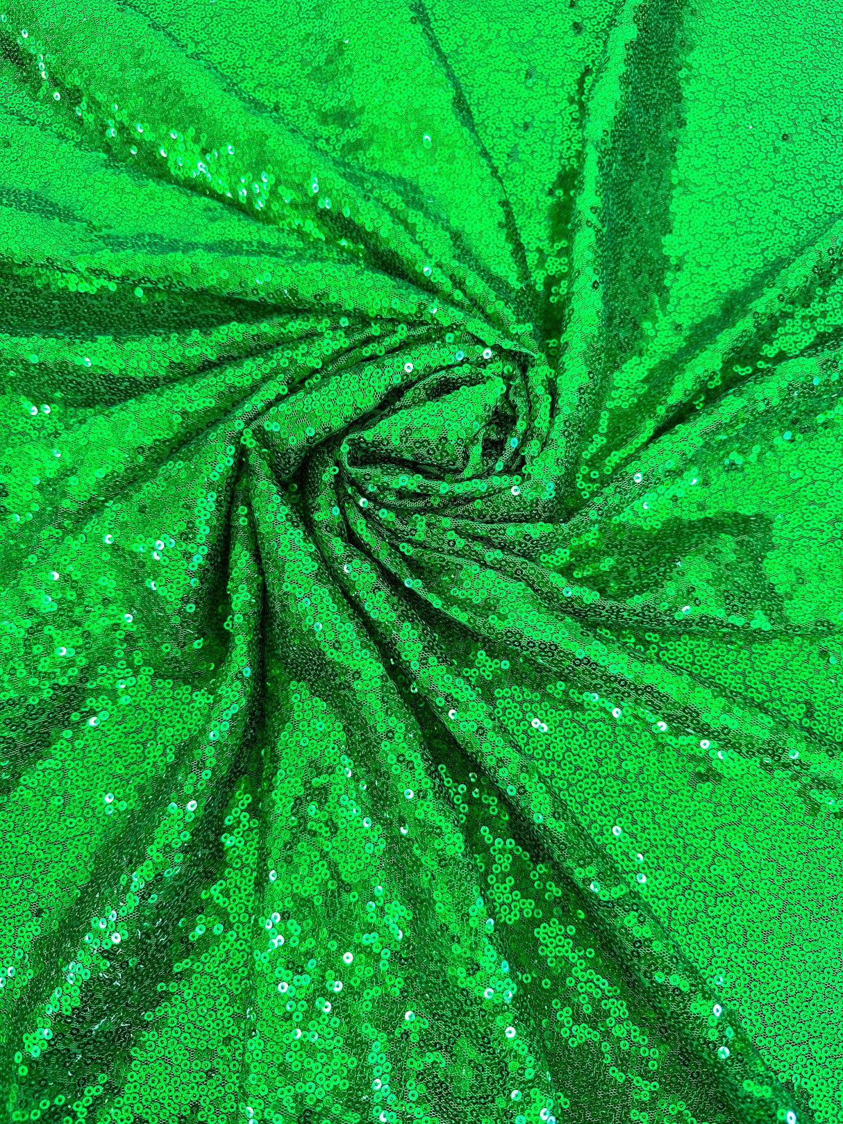 Stretch Sequin Mesh Bright Green