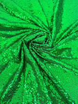 Stretch Sequin Mesh Bright Green
