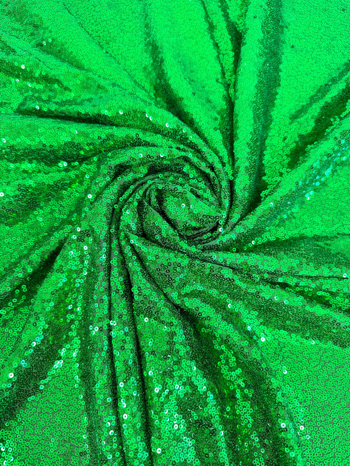 Stretch Sequin Mesh Bright Green
