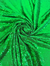 Stretch Sequin Mesh Bright Green