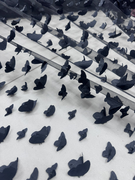 Black 3D Butterfly Lace