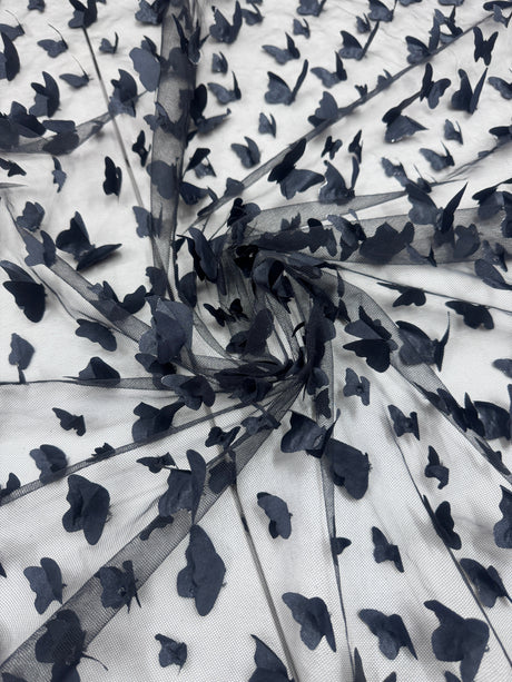 Black 3D Butterfly Lace