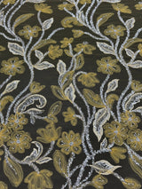 Yellow 3D Floral Tulle Beaded Lace Mesh