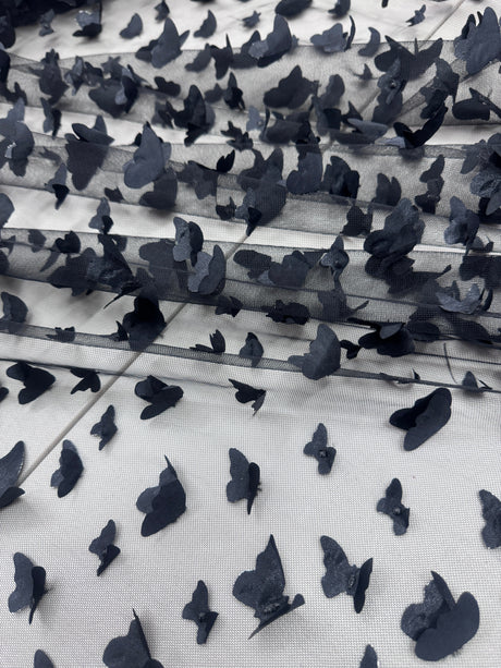 Black 3D Butterfly Lace