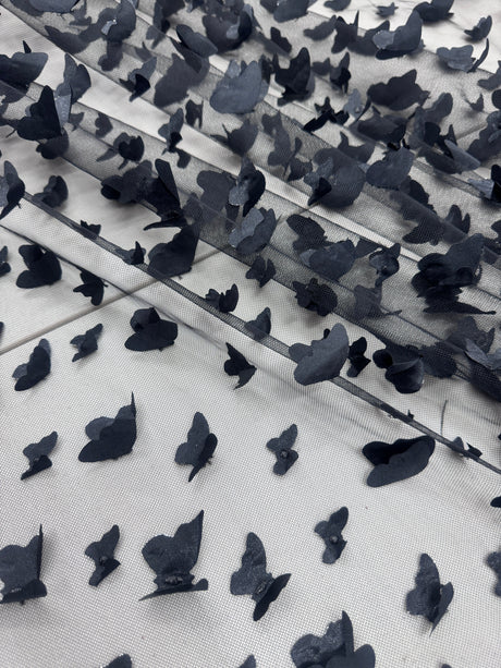 Black 3D Butterfly Lace