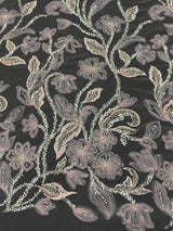 3D Floral Tulle Beaded Lace Mesh Baby Pink