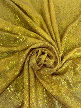Stretch Sequin Mesh Gold