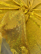 Stretch Sequin Mesh Gold
