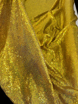 Stretch Sequin Mesh Gold