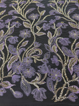 3D Floral Beaded Lace Mesh