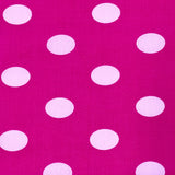 Big Polka Dot Printed Poly Cotton Fabric - 65% Cotton 35% Polyester, 1" Polka Dots, 59" Width (1 Yard)