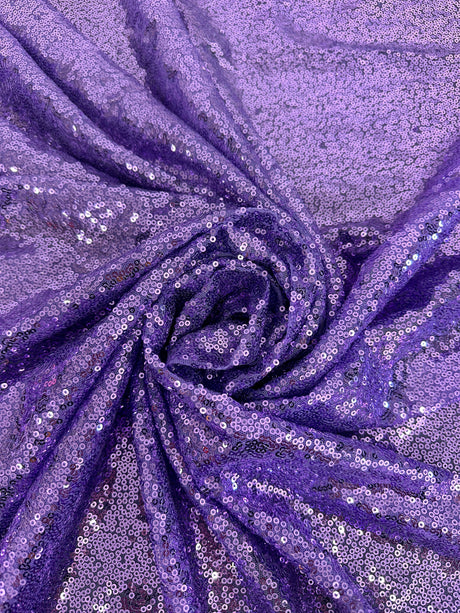 Stretch Sequin on Mesh Lavender