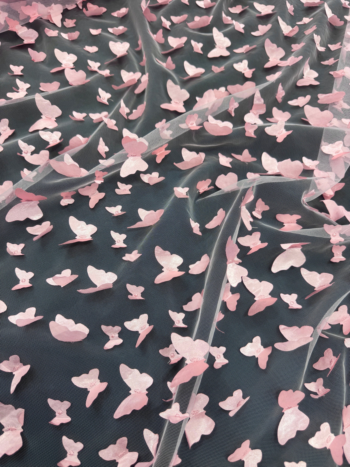 3D Butterfly Lace in Blush Pink