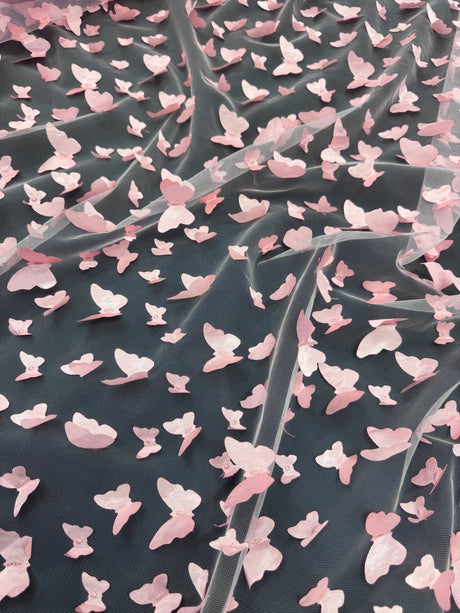 3D Butterfly Lace in Blush Pink