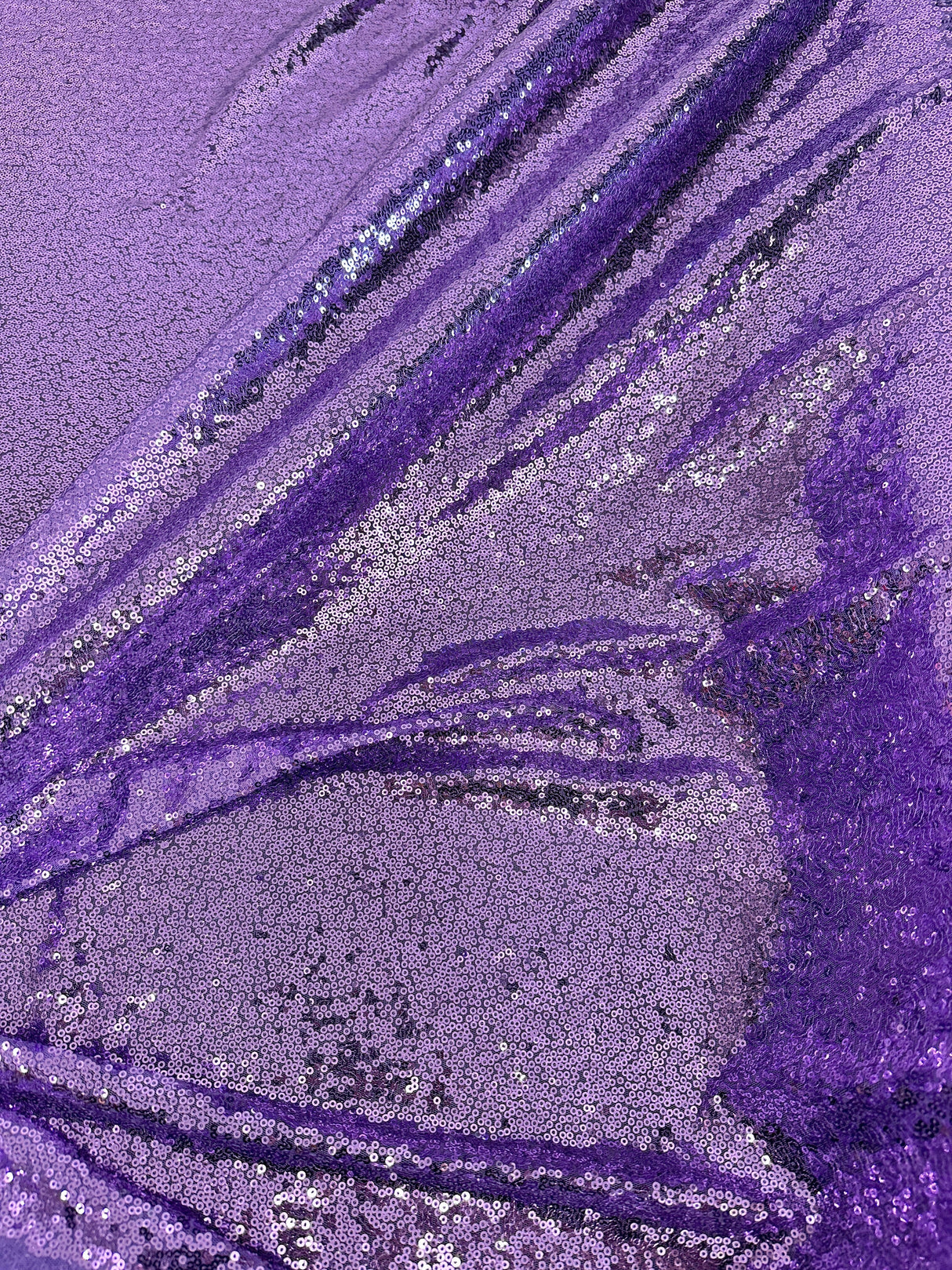 Stretch Sequin on Mesh Lavender